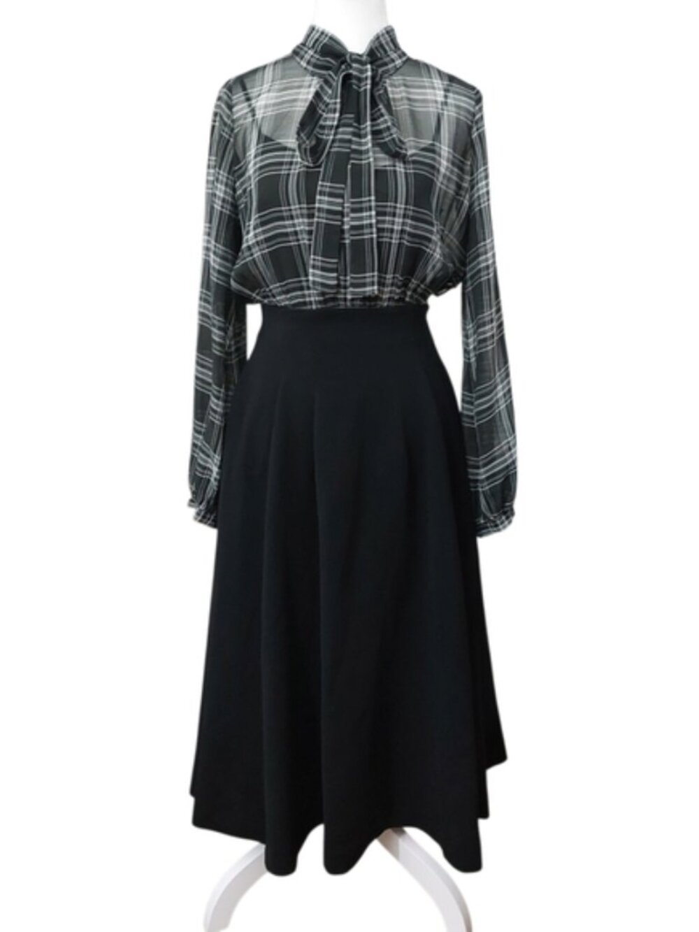 Snidel Bow Tie Blouse Combination Dress
